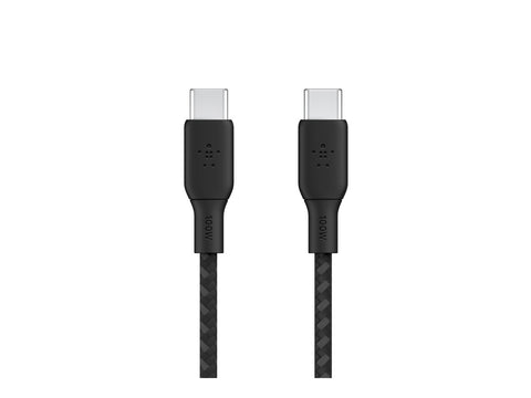 BELKIN 100w USB-C to USB-C Braided Cable 2M Black