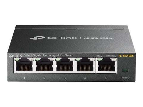 TP-LINK 5-Port Gigabit Desktop Easy Smart Switch 10/100/1000Mbps RJ45 ports MTU/Port/Tag-based VLAN QoS IGMP Snooping