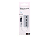 TNB Hub 4 Ports USB 2.0 Selfpowered Compatible Pc/Mac Aluminium Finish