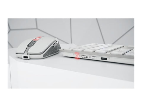 CHERRY DW 9100 SLIM Wireless Desktop USB Bluetooth white/silver rechargeable (FR)