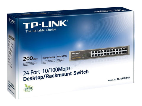 TP-LINK 24-port 10/100M Switch 24 10/100M RJ45 ports 13-inch steel case