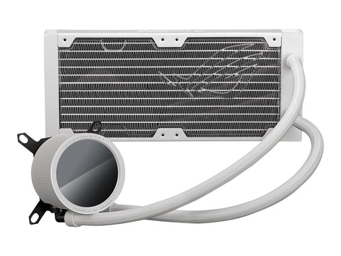ASUS ROG RYUO III 240 ARGB white edition all-in-one CPU liquid cooler with Asetek 8th gen pump solution and Anime Matrix LED Display