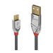 LINDY 0.5m USB 2.0 A/Micro-B Cable Cromo