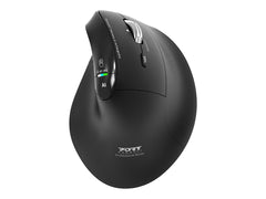 PORT DESIGNS Mouse Ergonomic Rechargeable Bluetooth + RF 2.4GHZ - ERGO AUDITOR