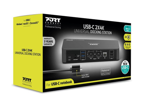 PORT DESIGNS Docking Station Universal 2x 4K 2x HDMI + 2x DP