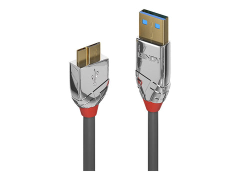 LINDY 2m USB 3.0 Type A/Micro-B Cable Cromo Line 5Gbit/s