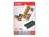 CANON KC-18IF photo sticker inkjet 54x86mm 18 feuilles pack de 10 with ink cassette for CP-100