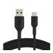 BELKIN Câble tressé USB-A USB-C 2m noir