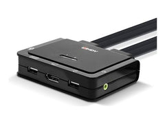 LINDY 2 Port DP 1.2 USB TypeC KVM Switch