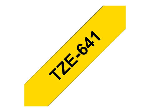 BROTHER P-TOUCH TZE-641 noir sur jaune  18mm