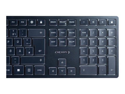 CHERRY KW 9100 SLIM Wireless Keyboard USB and Bluetooth black rechargeable (FR)