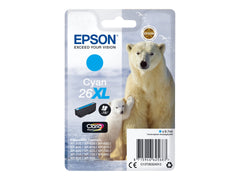 EPSON 1LB 26XL ink cartridge cyan high capacity 9.7ml 700 pages 1-pack blister without alarm