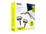 PORT TWIN HEAD KEYED SECURITY CABLE