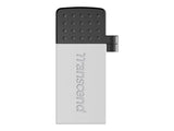 TRANSCEND 16Go Clé USB 2.0 OTG Argentée