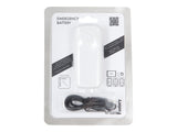 URBAN FACTORY Batterie externe Emergency Battery - 4400 mAh  - Blanc  -  Blister 1 câble