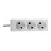 LINDY 3 way Mains Gang Socket FR