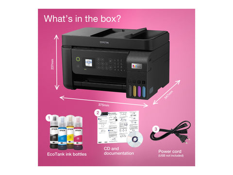 EPSON EcoTank ET-4800 MFP colour inkjet refillable A4 10ppm Print 100sheets USB LAN Wi-Fi Black