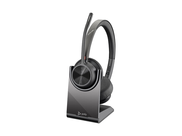 HP Poly Voyager 4320-M Voyager 4300 series headset on-ear Bluetooth wireless wired USB-A black Zoom Certified MS Teams