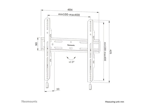 NEOMOUNTS WL30S-850BL14 Support pour écran mural 32-75p - fixe - verrouillable - installation rapide