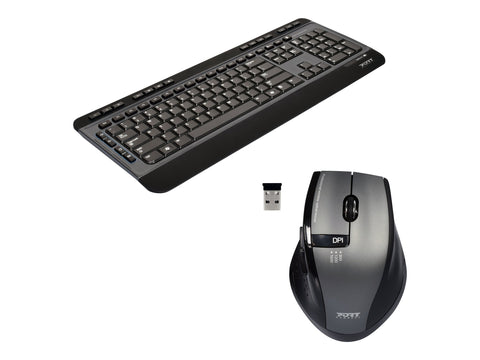 PORT DESIGNS US PACK Keyboard + Mouse Office Wireless US