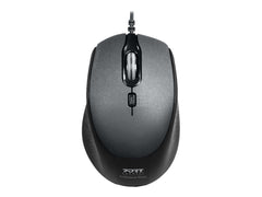 PORT DESIGNS Mouse Office Wired Silent Pro Black Bulk