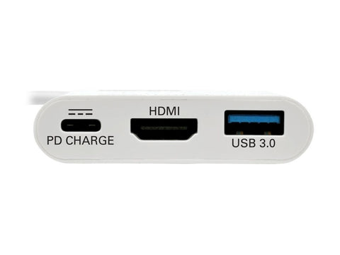 EATON TRIPPLITE USB-C to HDMI Adapter with USB-A Port and PD Charging HDCP White