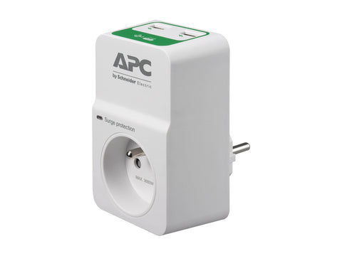 APC Essential SurgeArrest 1 Outlet 230V 2 Port USB Charger France