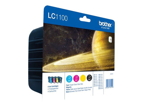 BROTHER LC-1100 cartouche d encre noir et tricolore capacité standard noir: 9.5ml, couleur: 7.5ml noir: 450p, couleur: 325 pages pa