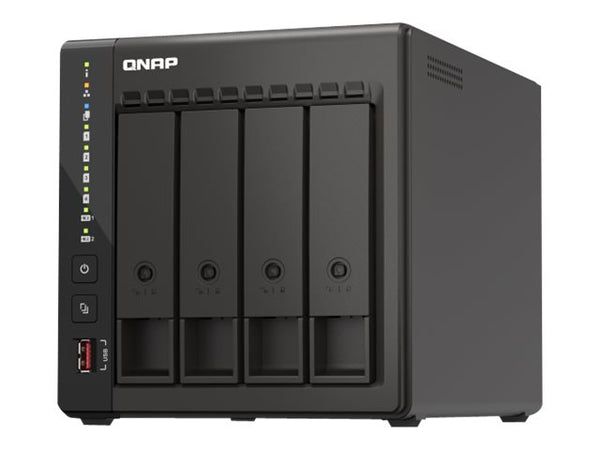 QNAP TS-453E-8G 4-bay desktop NAS Intel Celeron J6412 4C 2.0GHz burst 2.6GHz onboard 8Go RAM 2xHDMI 1.4b 2xM.2 2280 PCIe slots