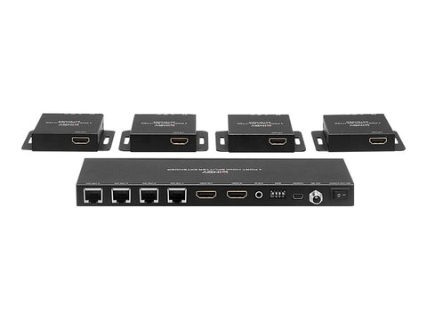 LINDY Kit Extender Splitter 4 Ports HDMI & IR avec Loop Out Cat.6 50m
