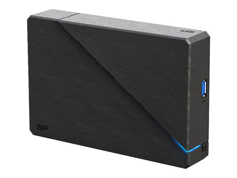 SILICON POWER External HDD Stream S07 6To 3.5p USB 3.2 adaptor EU Led light Black