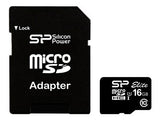 SILICON POWER Micro SDHC 16Go + Adapter