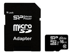 SILICON POWER Micro SDHC 16Go + Adapter