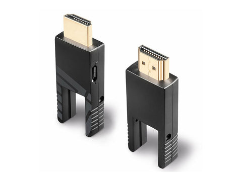 LINDY 40m Fibre Optic Hybrid Micro-HDMI 18G Cable with Detachable HDMI & DVI Connectors