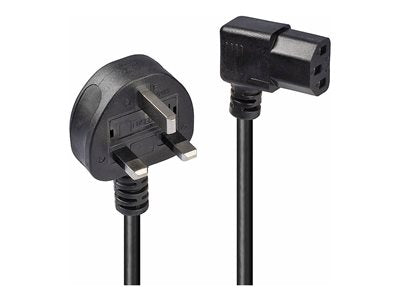 LINDY 1m UK 3 Pin to Right Angled IEC