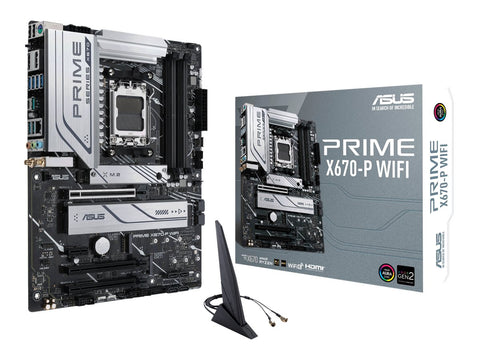 ASUS PRIME X670-P WIFI AM5 Socket 4DDR5 3xPCIe 4.0 x16 HDMI 2.1 DP 1.4 6xSATA 6Gb/s ATX