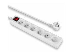 LINDY 6 way Mains Gang Socket with switch FR France