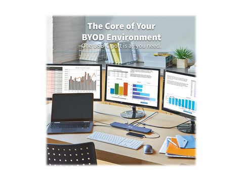 EATON TRIPPLITE USB-C Dock Triple Display 4K HDMI & DP VGA USB 3.2 Gen 1 USB-A/C Hub GbE 100W PD Charging