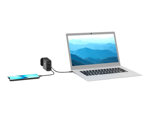 PORT DESIGNS 120W Gan Charger USB-C & USB-A Gallium Nitride Gan Technology More Efficient Smaller Lighter And Less Energy Consuming