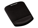 FELLOWES Tapis de souris - Repose poignet PlushTouch™ - Noir - Antibactérien