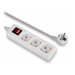 LINDY Mains 3 way gang socket on/off