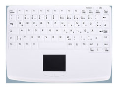 CHERRY Wireless Hygiene Notebook Style Touchpad Keyboard Fully Sealed Watertight USB White (FR)