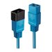 LINDY 1m IEC C19 to C20 Cable Blue