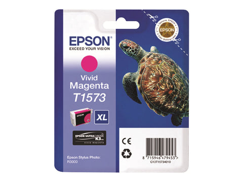 EPSON 5LB T1573 ink cartridge vivid magenta standard capacity 1-pack blister without alarm