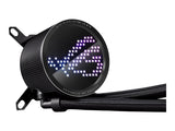ASUS ROG RYUO III 240 ARGB all-in-one CPU liquid cooler with Asetek 8th gen pump solution and Anime Matrix LED Display