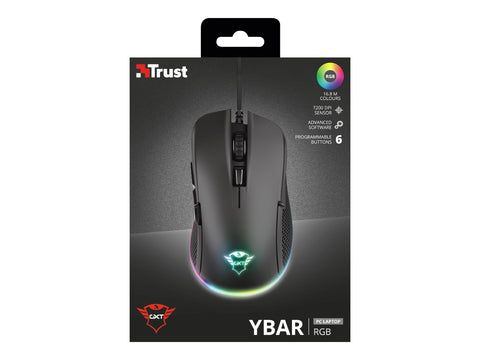 TRUST Souris gaming filaire YBAR noire