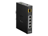 D-LINK 5 Port Unmanaged Switch with 4 x 10/100/1000BaseTX ports 4 PoE & 1 x 100/1000BaseSFP ports