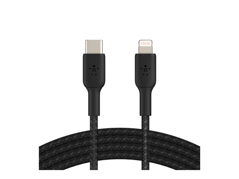 BELKIN BOOST CHARGE USB-C to Lightning Cable Braided 1M Black