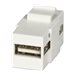 LINDY USB A Double Female keystone