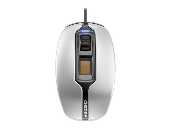 CHERRY MC 4900 Souris avec lecteur d empreinte digitale intégrée USB noire/argent